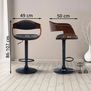 Produktbild für Barhocker CLP Kingston, 321625, drehbar mit Lehne