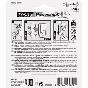 Produktbild für Klebehaken Tesa 58813 Powerstrips Deco Haken Large