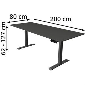 Produktbild für Schreibtisch Kerkmann Move 1 stable, anthrazit / anthrazit