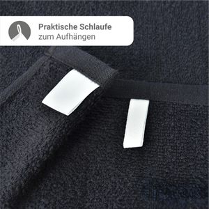 Produktbild für Handtuch NatureMark Frottier, schwarz, 30 x 50 cm