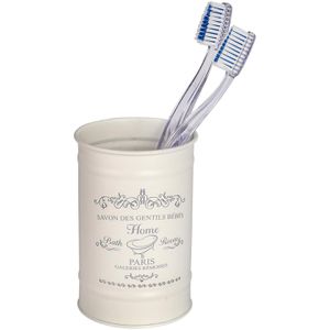 Produktbild für Zahnputzbecher Wenko Home, creme, aus Metall