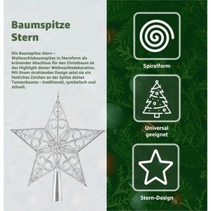 Produktbild für Christbaumspitze TK-Gruppe 98405, glänzend, silber
