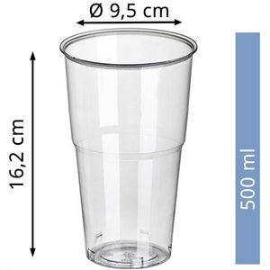 Produktbild für Trinkbecher Papstar 11161 pure glasklar PLA