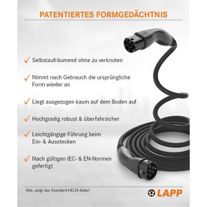 Produktbild für Elektroauto-Ladekabel Lapp Helix Mode 3, IP55, 7 m