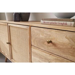 Produktbild für Sideboard Wohnling WL6.159, aus Massivholz, mango