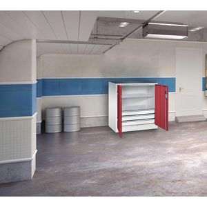 Produktbild für Werkzeugschrank CP-Möbel 8821-5035, aus Metall, grau / rot