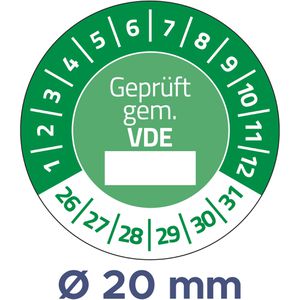 Prüfplaketten Zweckform 6985, Geprüft gem. VDE