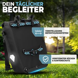 Produktbild für Gepäckträgertasche Radgeist PBL-20-49, schwarz, 20 Liter