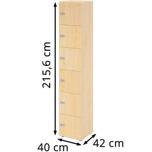 Produktbild für Schließfachschrank Hammerbacher 264l6, ahorn