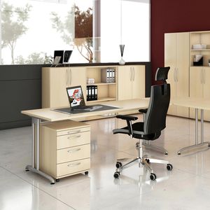 Produktbild für Rollcontainer Hammerbacher B-Serie, aus Holz, ahorn