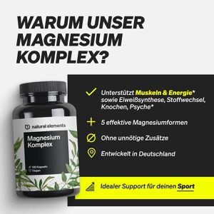 Produktbild für Magnesium natural-elements Komplex, 180 Kapseln