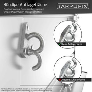 Produktbild für Planenhaken Tarpofix PH3-SB, Hakenplatte mit Schrauben