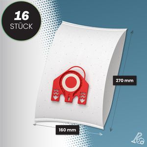 Produktbild für Staubsaugerbeutel McFilter MSM 18 Maxi, 16 Stück