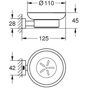 Produktbild für Seifenschale GROHE Essentials Cube 40754001, transparent