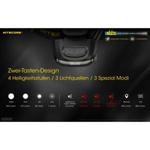 Produktbild für Stirnlampe Nitecore NU35 DP LED, wiederaufladbar