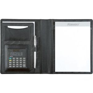 Produktbild für Schreibmappe Alassio 43008-1 Bormio I, schwarz, Echt Leder