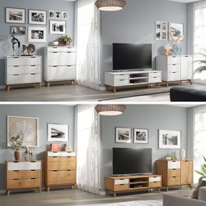 Produktbild für Sideboard CASARIA Borneo 109308, aus Massivholz, kiefer
