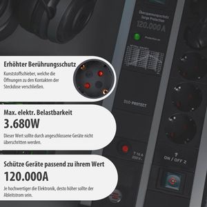 Produktbild für Steckdosenleiste Brennenstuhl Premium-Protect, 3m