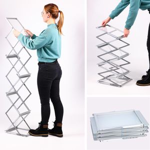 Produktbild für Prospekthalter Böttcher-AG mit Koffer, silber