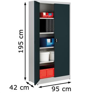 Produktbild für Werkzeugschrank Mauser MKST3/19STG, Metall, grau / anthrazit