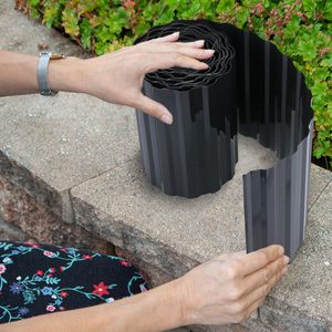 Produktbild für Rasenkante X-Clou 125167, anthrazit, flexibel