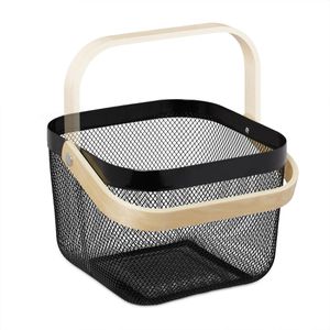 Produktbild für Einkaufskorb Relaxdays 10031609 Allzweckkorb, schwarz