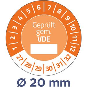 Produktbild für Prüfplaketten Zweckform 6983, Geprüft gem. VDE
