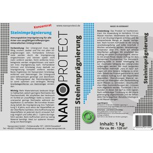 Produktbild für Steinimprägnierung Nanoprotect Konzentrat ca 120m²