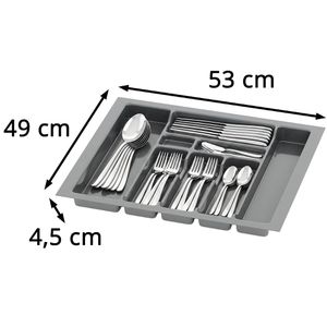 Produktbild für Besteckkasten Sossai Divio, anthrazit, aus Kunststoff