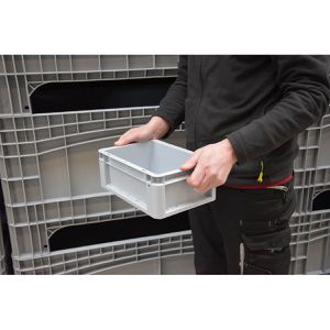 Produktbild für Eurobox Alpha-Paletten Silverline, grau, 5 L, lebensmittelecht