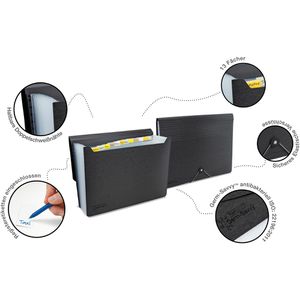 Produktbild für Fächermappe RAPESCO 1638 Germ-Savvy, A4, schwarz