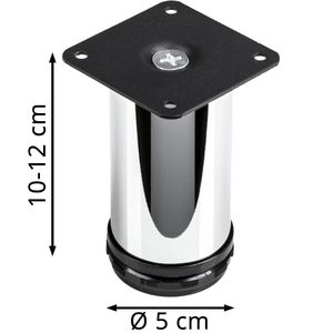 Produktbild für Möbelfuß SO-TECH JIMMY, 118139, chrom, Metall