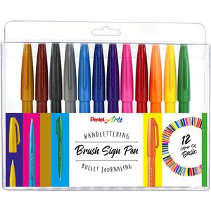 Brush-Pen Pentel SES15-12, Brush Sign Pen Set