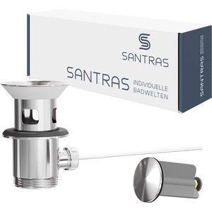 Ablaufgarnitur SANTRAS Premium mit Zugstange, aus Messing