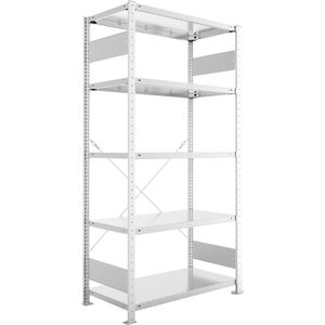 Schwerlastregal META-Regalbau 20095021, 5 Metallböden