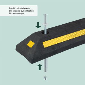 Produktbild für Radstopper Relaxdays zum Schrauben oder Kleben