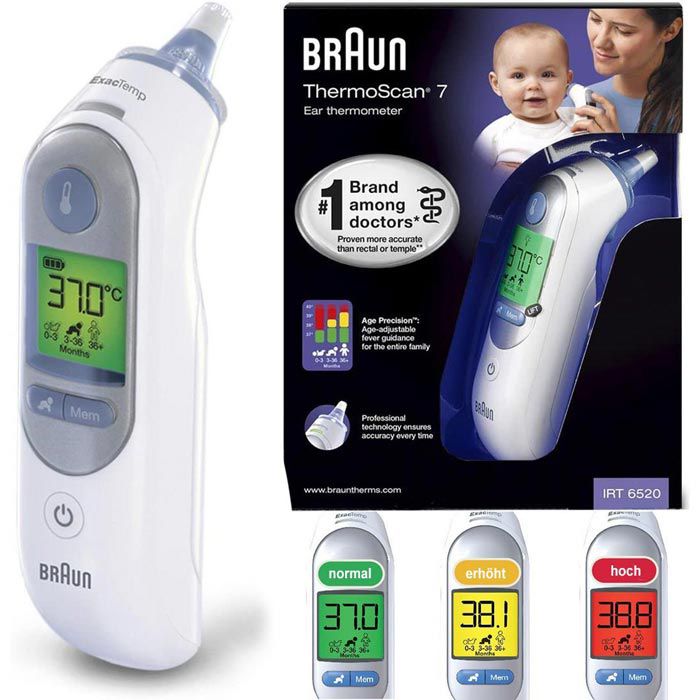 Braun Fieberthermometer Thermoscan 7 IRT6520, Ohrthermometer