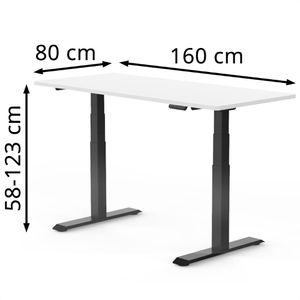 Produktbild für Schreibtisch FlexiSpot E7B 2026, weiß / schwarz