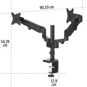 Produktbild für Monitorhalterung Hama 118498, VESA 75x75 &amp; 100x100 mm