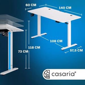 Produktbild für Schreibtisch CASARIA 109361, weiß / weiß