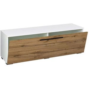 Produktbild für Lowboard VCM Arila M, aus Holz, weiß / honig eiche