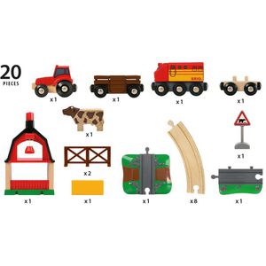 Produktbild für Spielzeugeisenbahn BRIO 33719 Bahn Bauernhof Set