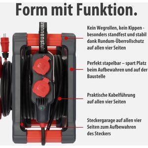 Produktbild für Kabeltrommel Brennenstuhl Professional, 33 + 5m