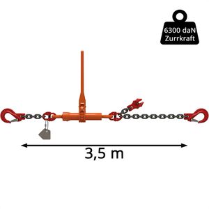 Produktbild für Zurrkette Dolezych DoRa, mit Gabelkopfhaken &amp; Ratschspanner