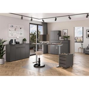 Produktbild für Schreibtisch Germania Profi 3.0, 8022-640, graphit / silber