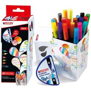 Brush-Pen Edding 4-CH20+1, Colour Happy Set
