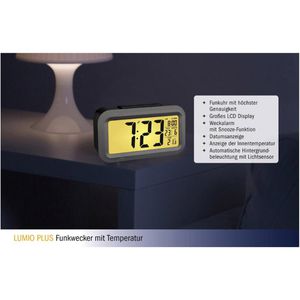Produktbild für Wecker TFA 60.2553.01 Lumio Plus, silber, digital