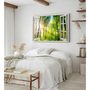 Produktbild für Wandbild Sinus-Art Fensterbild Grüner Wald