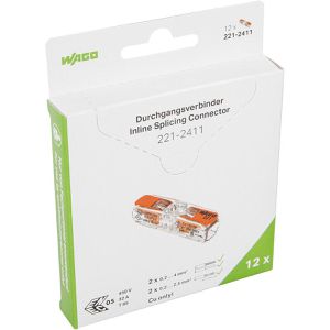 Produktbild für Verbindungsklemme Wago Compact, 221-2411/995-012, 2 Leiter