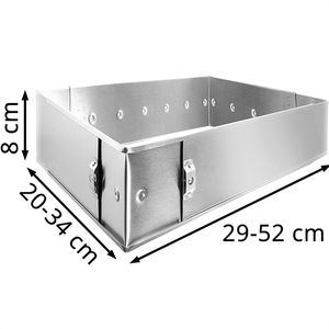 Produktbild für Backrahmen 4smile Vulcano, mit Schrauben, aus Edelstahl